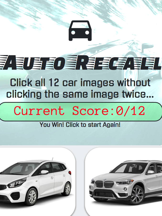 Auto Recall Game