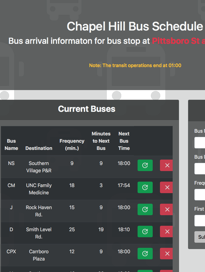 Bus Schedule App